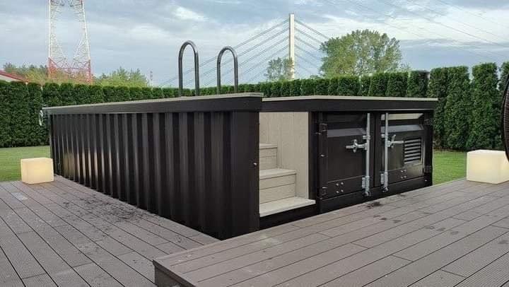 Piscine conteneur de 6 m (20 pi) – Modèle prêt à l'emploi