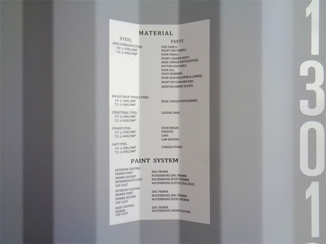 Nouveau conteneur maritime de 10 pieds