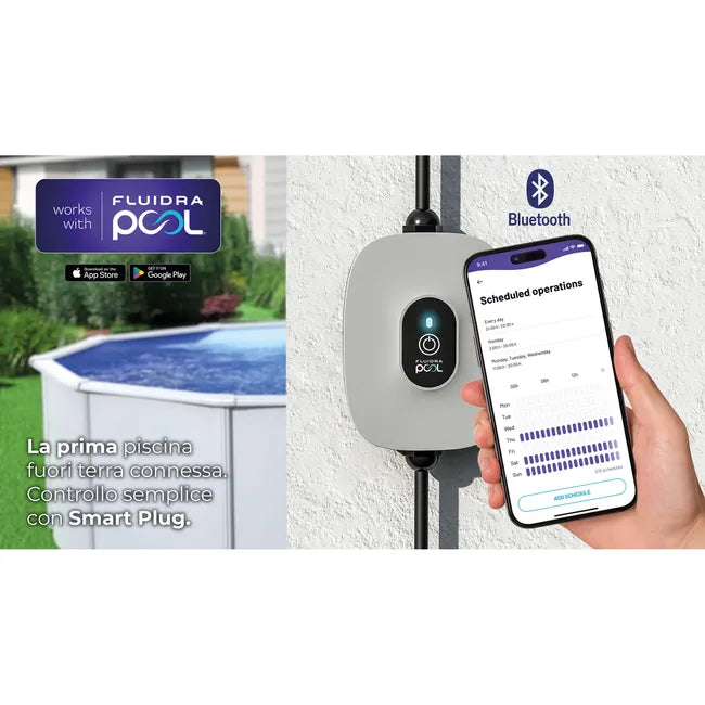 Piscine hors-sol rigide GRE Atlantis blanche – Dimensions intérieures 6,1 x 3,75 m