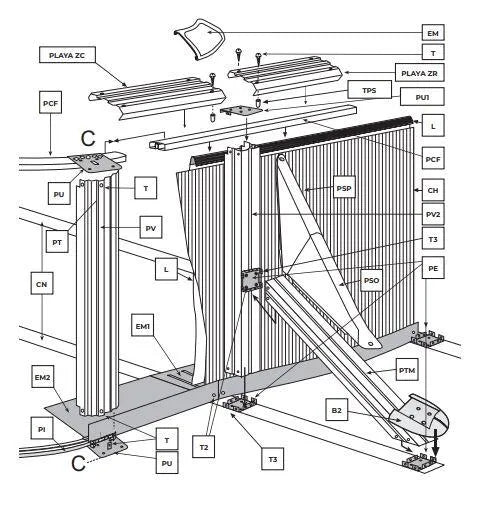 Piscine hors-sol rigide GRE Atlantis blanche – Dimensions intérieures 6,1 x 3,75 m