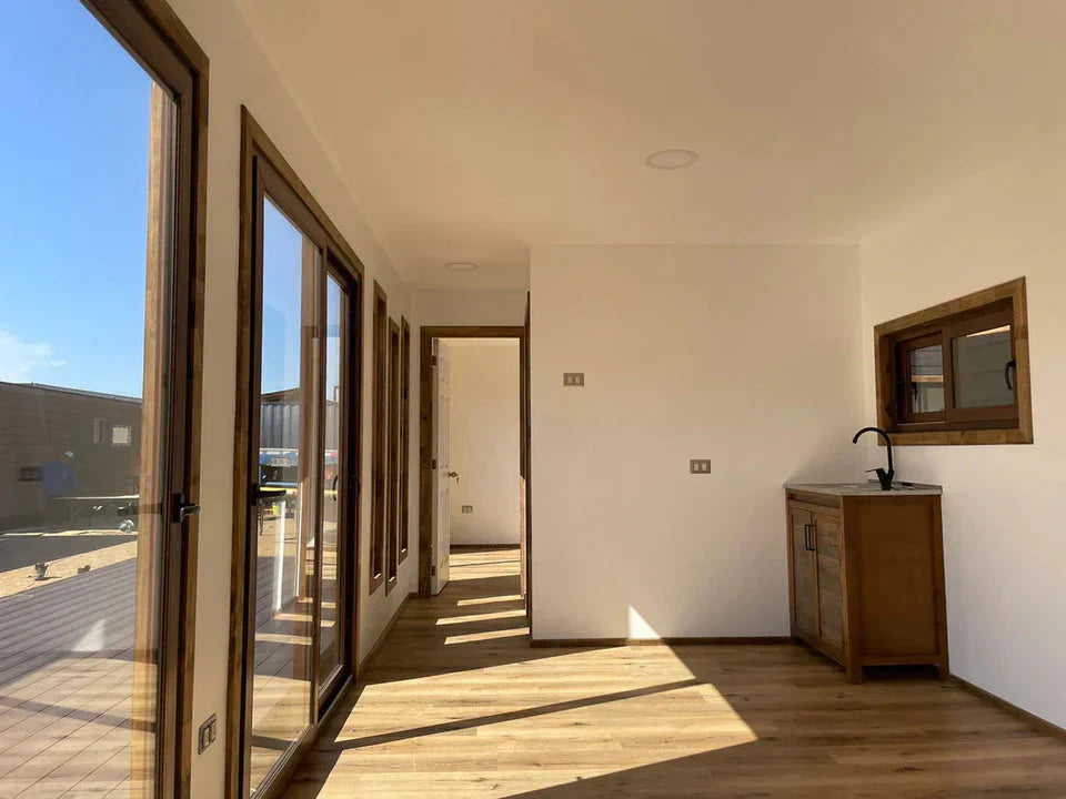 Maison modulaire Leyton – 30 m² (10 × 3 m, 2 chambres)